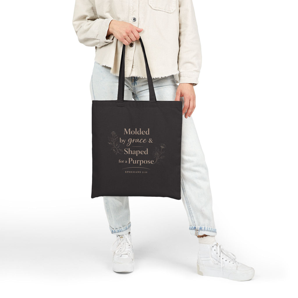 Ephesians 2:10 Purpose Christian Tote Bag - Faith Inspired Canvas Bag