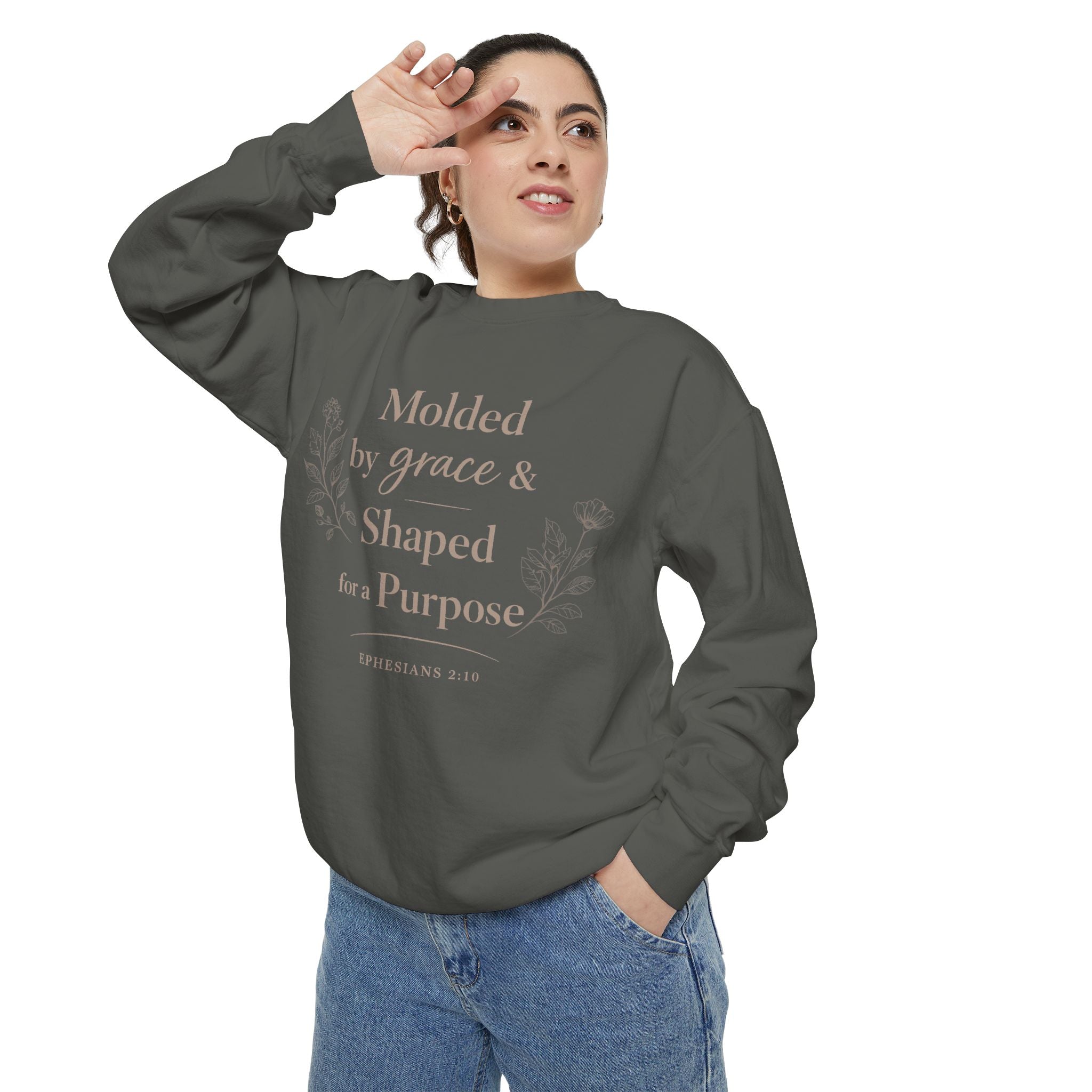 Ephesians 2:10 Purpose Christian Crewneck - Faith Based Christian Women's Wear
