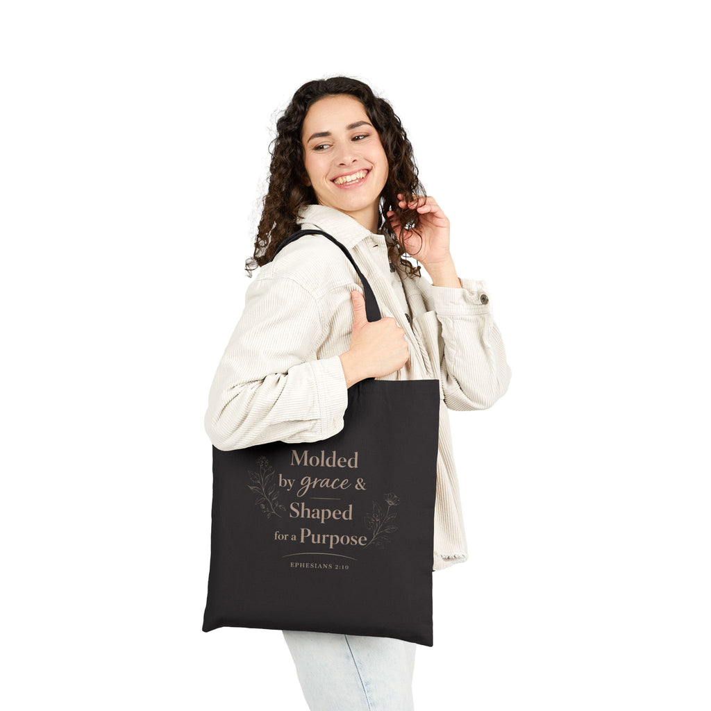 Ephesians 2:10 Purpose Christian Tote Bag - Faith Inspired Canvas Bag