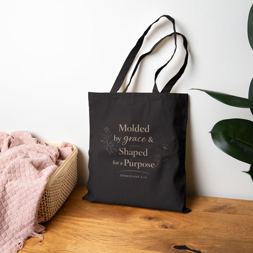 Ephesians 2:10 Purpose Christian Tote Bag - Faith Inspired Canvas Bag